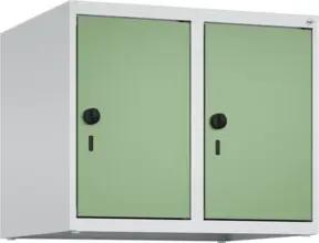C+P Aufsatzschrank, 7035/6011 500x600x500mm Verschluss Sicherheits-Drehriegel 2 Abteile