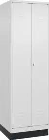 C+P PSA Doppel-Spind Classic PLUS, Sockel, 2 Abteile, 1950x600x500mm, 9016/9016 Verschluss Zylinderschloss