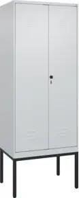 C+P PSA Doppel-Spind Classic PLUS, Gestell, 2 Abteile, 2120x800x500mm, 7035/7035 Verschluss Sicherheits-Drehriegel