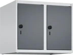 C+P Aufsatzschrank, 7035/7016 500x600x500mm Verschluss Sicherheits-Drehriegel 2 Abteile