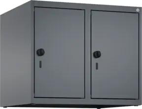 C+P Aufsatzschrank, 7016/7016 500x600x500mm Verschluss Sicherheits-Drehriegel 2 Abteile