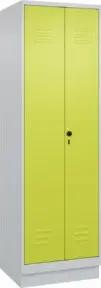 C+P PSA Doppel-Spind Classic PLUS, Sockel, 2 Abteile, 1950x600x500mm, 7035/0024 Verschluss Sicherheits-Drehriegel