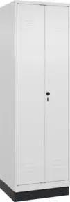 C+P PSA Doppel-Spind Classic PLUS, Sockel, 2 Abteile, 1950x600x500mm, 9016/9016 Verschluss Sicherheits-Drehriegel