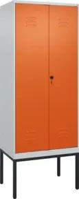 C+P PSA Doppel-Spind Classic PLUS, Gestell, 2 Abteile, 2120x800x500mm, 7035/2004 Verschluss Sicherheits-Drehriegel