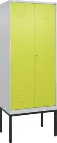 C+P PSA Doppel-Spind Classic PLUS, Gestell, 2 Abteile, 2120x800x500mm, 7035/0024 Verschluss Zylinderschloss