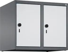 C+P Aufsatzschrank, 7016/7035 500x600x500mm Verschluss Sicherheits-Drehriegel 2 Abteile
