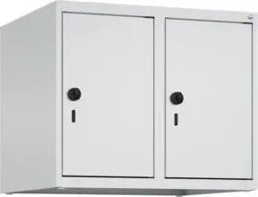C+P Aufsatzschrank, 7035/7035 500x600x500mm Verschluss Sicherheits-Drehriegel 2 Abteile