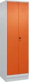 C+P PSA Doppel-Spind Classic PLUS, Sockel, 2 Abteile, 1950x600x500mm, 7035/2004 Verschluss Sicherheits-Drehriegel