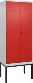 C+P PSA Doppel-Spind Classic PLUS, Gestell, 2 Abteile, 2120x800x500mm, 7035/3020 Verschluss Sicherheits-Drehriegel