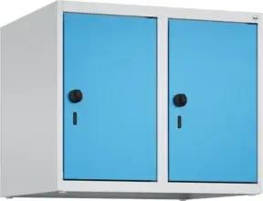 C+P Aufsatzschrank, 7035/5012 500x600x500mm Verschluss Sicherheits-Drehriegel 2 Abteile