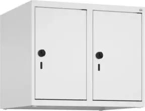 C+P Aufsatzschrank, 9016/9016 500x600x500mm Verschluss Sicherheits-Drehriegel 2 Abteile