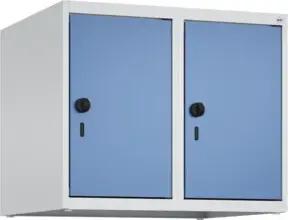 C+P Aufsatzschrank, 7035/5023 500x600x500mm Verschluss Sicherheits-Drehriegel 2 Abteile
