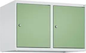 C+P Aufsatzschrank, 7035/6011 500x800x500mm Verschluss Zylinderschloss 2 Abteile