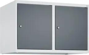 C+P Aufsatzschrank, 7035/7016 500x800x500mm Verschluss Zylinderschloss 2 Abteile