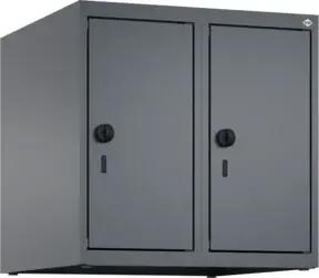 C+P Aufsatzschrank, 7016/7016 500x500x500mm Verschluss Sicherheits-Drehriegel 2 Abteile
