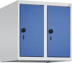 C+P Aufsatzschrank, 7035/5010 500x500x500mm Verschluss Sicherheits-Drehriegel 2 Abteile