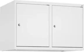 C+P Aufsatzschrank, 9016/9016 500x800x500mm Verschluss Zylinderschloss 2 Abteile