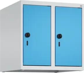 C+P Aufsatzschrank, 7035/5012 500x500x500mm Verschluss Sicherheits-Drehriegel 2 Abteile