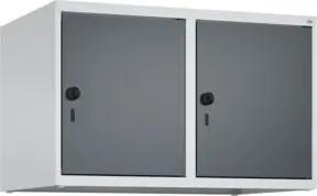 C+P Aufsatzschrank, 7035/7016 500x800x500mm Verschluss Sicherheits-Drehriegel 2 Abteile