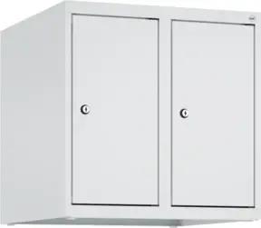 C+P Aufsatzschrank, 7035/7035 500x500x500mm Verschluss Zylinderschloss 2 Abteile