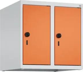 C+P Aufsatzschrank, 7035/2004 500x500x500mm Verschluss Sicherheits-Drehriegel 2 Abteile