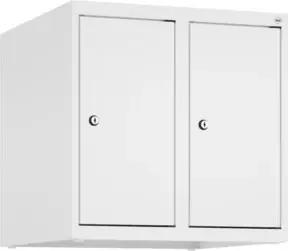 C+P Aufsatzschrank, 9016/9016 500x500x500mm Verschluss Zylinderschloss 2 Abteile