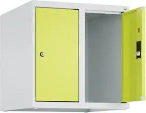 C+P Aufsatzschrank, 7035/0024 500x500x500mm Verschluss Zylinderschloss 2 Abteile