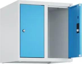 C+P Aufsatzschrank, 7035/5012 500x500x500mm Verschluss Zylinderschloss 2 Abteile
