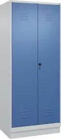 C+P PSA Doppel-Spind Classic PLUS, Sockel, 2 Abteile, 1950x800x500mm, 7035/5023 Verschluss Sicherheits-Drehriegel