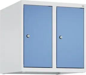 C+P Aufsatzschrank, 7035/5023 500x500x500mm Verschluss Zylinderschloss 2 Abteile