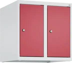 C+P Aufsatzschrank, 7035/3003 500x500x500mm Verschluss Zylinderschloss 2 Abteile