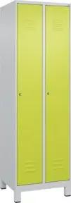 C+P Wäsche-Spind Classic PLUS, Füße, 2 Abteile, 1950x600x500mm, 7035/0024 Verschluss Zylinderschloss