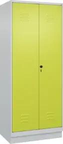 C+P PSA Doppel-Spind Classic PLUS, Sockel, 2 Abteile, 1950x800x500mm, 7035/0024 Verschluss Sicherheits-Drehriegel
