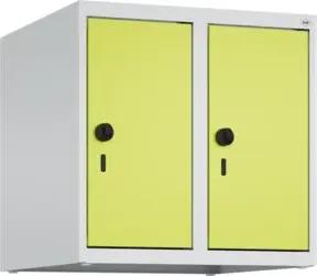 C+P Aufsatzschrank, 7035/0024 500x500x500mm Verschluss Sicherheits-Drehriegel 2 Abteile