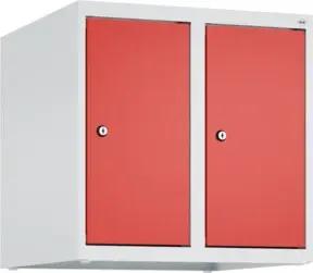C+P Aufsatzschrank, 7035/3020 500x500x500mm Verschluss Zylinderschloss 2 Abteile