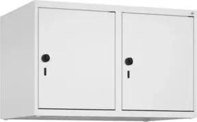 C+P Aufsatzschrank, 9016/9016 500x800x500mm Verschluss Sicherheits-Drehriegel 2 Abteile