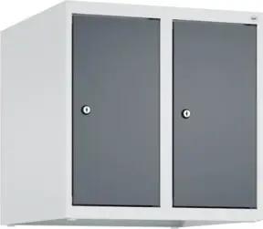 C+P Aufsatzschrank, 7035/7016 500x500x500mm Verschluss Zylinderschloss 2 Abteile