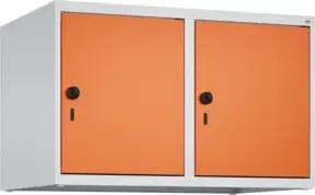 C+P Aufsatzschrank, 7035/2004 500x800x500mm Verschluss Sicherheits-Drehriegel 2 Abteile