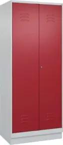 C+P Wäsche-Spind Classic PLUS, Sockel, 2 Abteile, 1950x800x500mm, 7035/3003 Verschluss Zylinderschloss Trennwand mittig