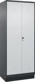C+P PSA Doppel-Spind Classic PLUS, Sockel, 2 Abteile, 1950x800x500mm, 7016/7035 Verschluss Sicherheits-Drehriegel