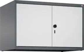 C+P Aufsatzschrank Classic PLUS, 2 Abteile, 500x800x500mm, 7016/7035 Verschluss Sicherheits-Drehriegel