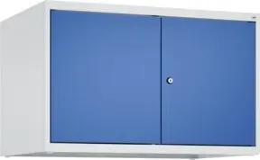 C+P Aufsatzschrank Classic PLUS, 2 Abteile, 500x800x500mm, 7035/5010 Verschluss Zylinderschloss