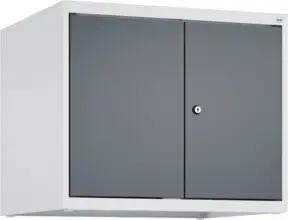 C+P Aufsatzschrank Classic PLUS, 2 Abteile, 500x600x500mm, 7035/7016 Verschluss Zylinderschloss