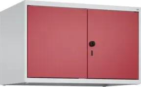 C+P Aufsatzschrank Classic PLUS, 2 Abteile, 500x800x500mm, 7035/3003 Verschluss Sicherheits-Drehriegel