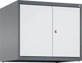 C+P Aufsatzschrank Classic PLUS, 2 Abteile, 500x600x500mm, 7016/7035 Verschluss Zylinderschloss