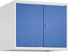 C+P Aufsatzschrank Classic PLUS, 2 Abteile, 500x600x500mm, 7035/5010 Verschluss Zylinderschloss