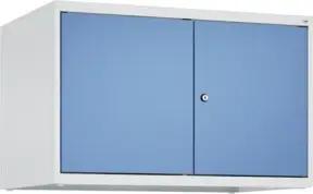 C+P Aufsatzschrank Classic PLUS, 2 Abteile, 500x800x500mm, 7035/5023 Verschluss Zylinderschloss