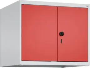C+P Aufsatzschrank Classic PLUS, 2 Abteile, 500x600x500mm, 7035/3020 Verschluss Sicherheits-Drehriegel