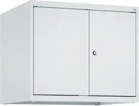 C+P Aufsatzschrank Classic PLUS, 2 Abteile, 500x600x500mm, 7035/7035 Verschluss Zylinderschloss