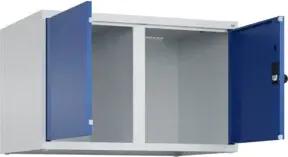 C+P Aufsatzschrank Classic PLUS, 2 Abteile, 500x800x500mm, 7035/5010 Verschluss Sicherheits-Drehriegel